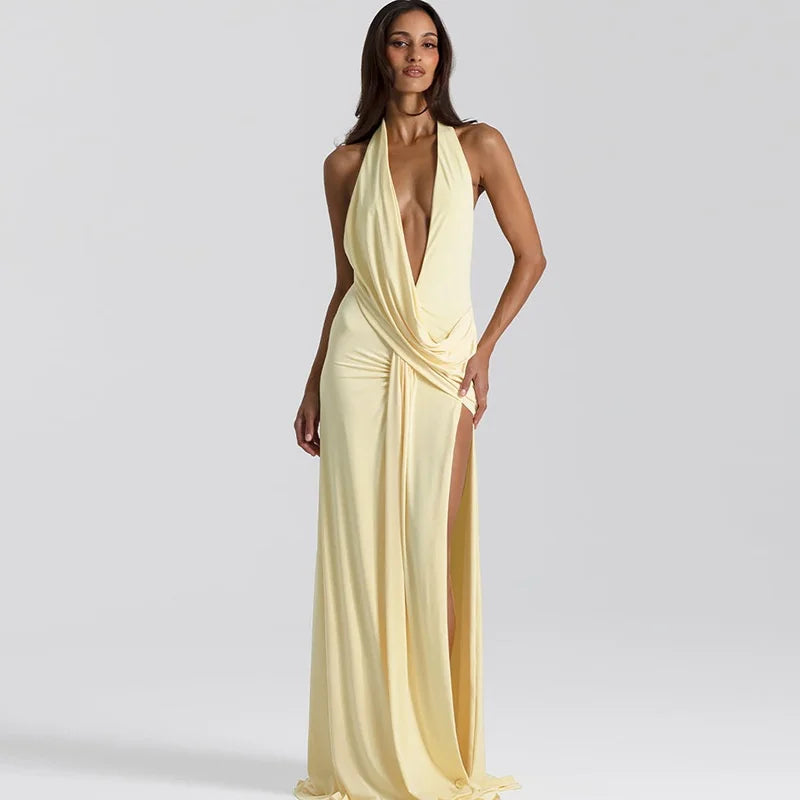 Penelopé Dress – Black / Yellow / Pink