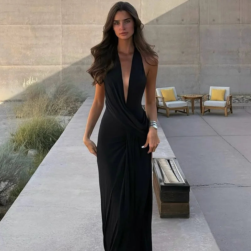 Penelopé Dress – Black / Yellow / Pink