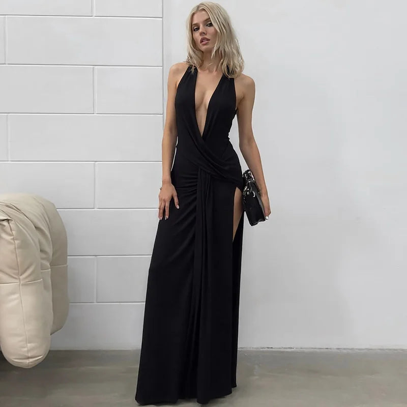 Penelopé Dress – Black / Yellow / Pink